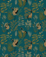 Crane Print Long Sleeve Shirt