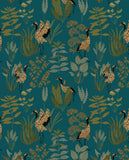 Crane Print Long Sleeve Shirt