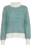 Kamara Stripe Jumper - Cadmium Green
