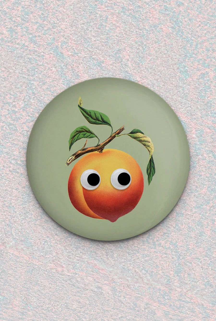 Googly Peach Magnet