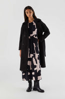 Abstract Print Midi Dress