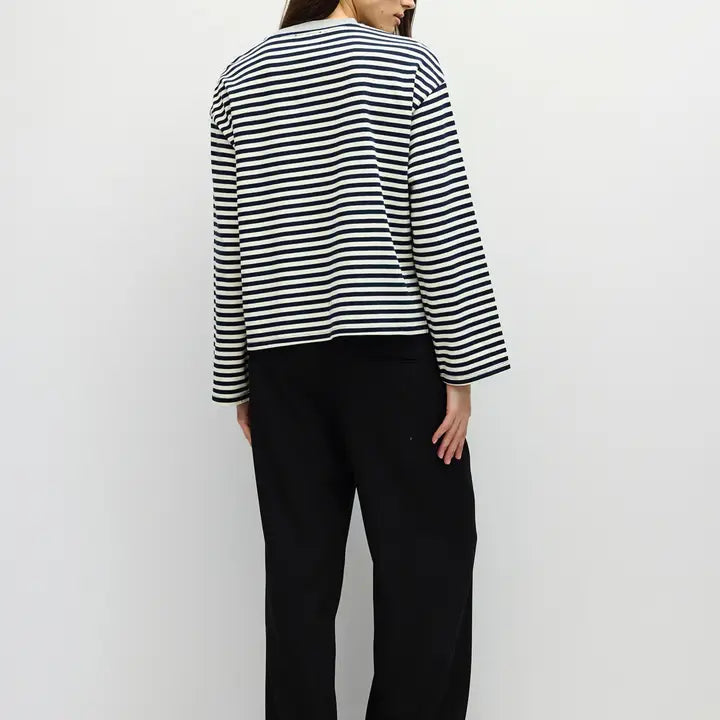 The Jessie Top - Navy/Ivory/Heather Grey