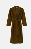 Flannel Coat With Lapel Collar