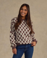 Knit Pullover - Plum Checker
