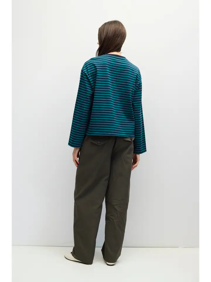 The Jessie Top - Navy/Teal