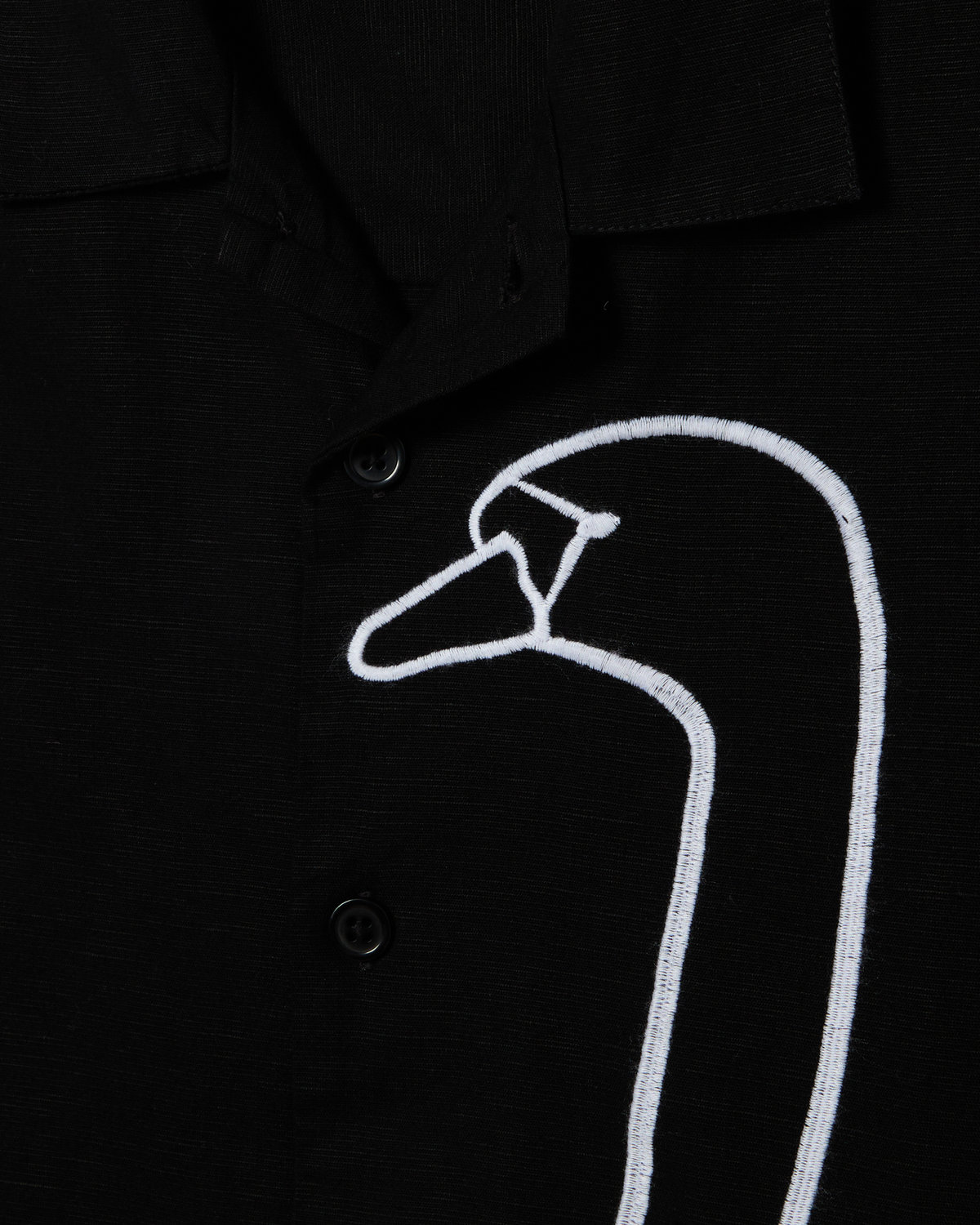 Cliff Embroidered Woven - Black