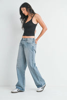 Low Rise Baggy Slouch Jeans - Vintage Light