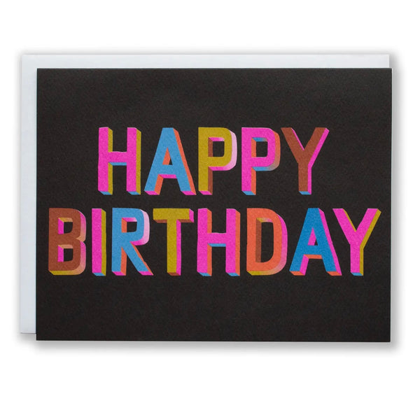 Happy Birthday 3D Brights Card