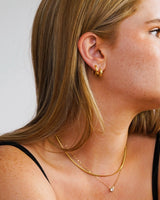 Rory Twist and Thick Hoop Earrings - Set of Two Hoops