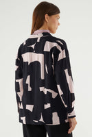 Abstract Print Long Sleeve Shirt