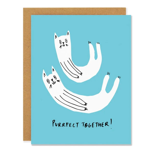 Purrfect Together Greeting Card