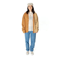 Colourblocked Cardigan - Tan/Cream