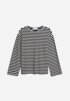 Marynaa Knitted Stripe Loose Fit Tee