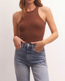 Lily Rib Tank - Dark Rosewood