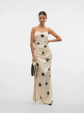Roe V-Neck Long Dress - Birch/Noma Print