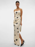 Roe V-Neck Long Dress - Birch/Noma Print
