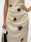 Roe V-Neck Long Dress - Birch/Noma Print
