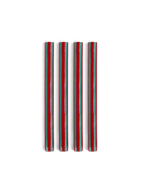 Stripe Dinner Candles