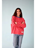 Nuria Pink And Red Long Sleeve Shirt