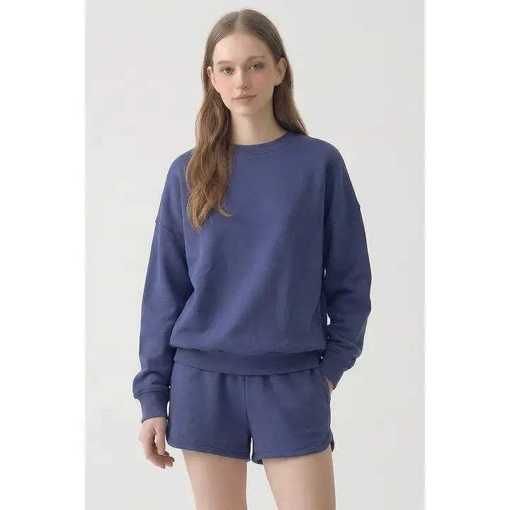 Pre Shrunk Cotton Terry Oversized Everyday Sweatshirt