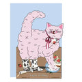 Hey Cat Die Cut Birthday Card