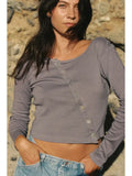 Organic Slant Cardi - Lavender