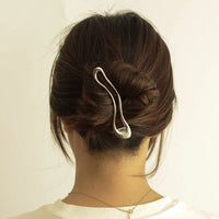 Long Metal Hair Claw Clip - Silver