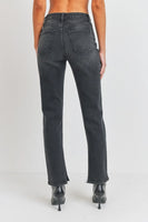 Long-Line Slim Slit Straight Jean