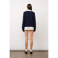 Cove Collared Two-Fer Oversized Sweater