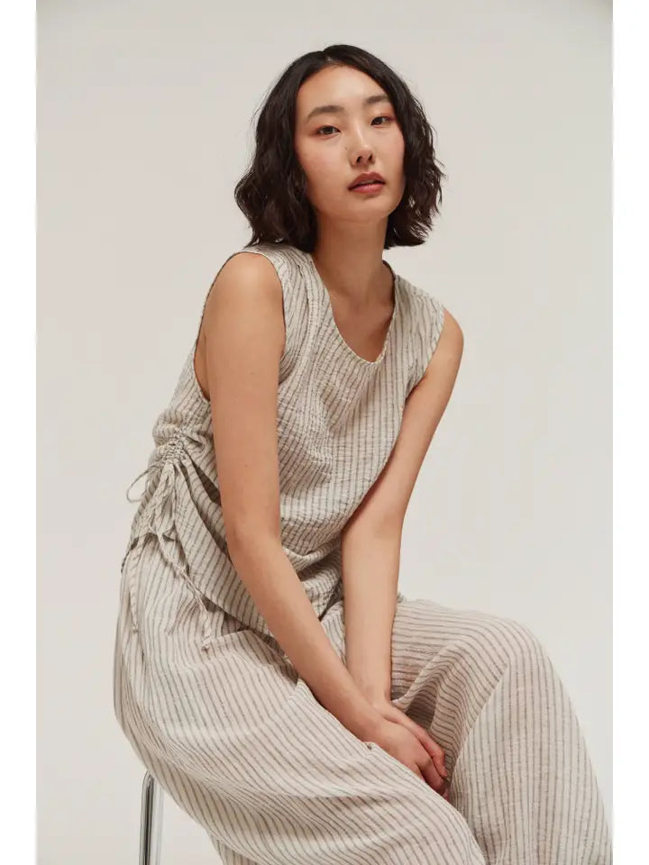 Asymmetrical Stripe Blouse