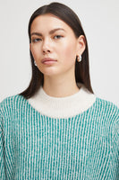 Kamara Stripe Jumper - Cadmium Green