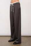 Jordyn Satin Waistband Trousers - Charcoal