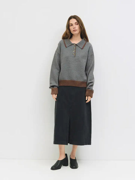 The Myers Sweater - Brown/Blue