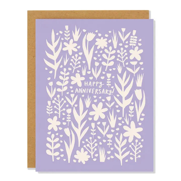 Lavender Anniversary Greeting Card