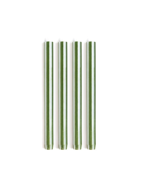 Stripe Dinner Candles