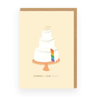 Congratulations Rainbow Cake Greeting Card