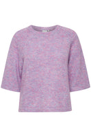 Daisie Short Sleeve Sweater- Lavender Melange