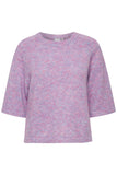 Daisie Short Sleeve Sweater- Lavender Melange
