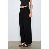 Renee Wide Leg Low Rise Pant - Black