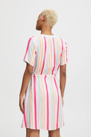 Vera Dress 23 - Carmine Multi Stripe