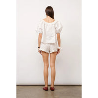 Thea Puff Sleeve Tie Front Top