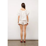 Thea Puff Sleeve Tie Front Top