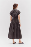 Cotton Print Shirt Dress - Kombu
