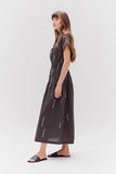 Cotton Print Shirt Dress - Kombu