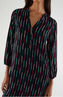 Wavy Stripe Short Dress