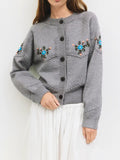 The Dahlia Cardigan - Heather Grey