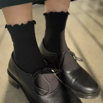 Ruffled Hugger Crew Socks