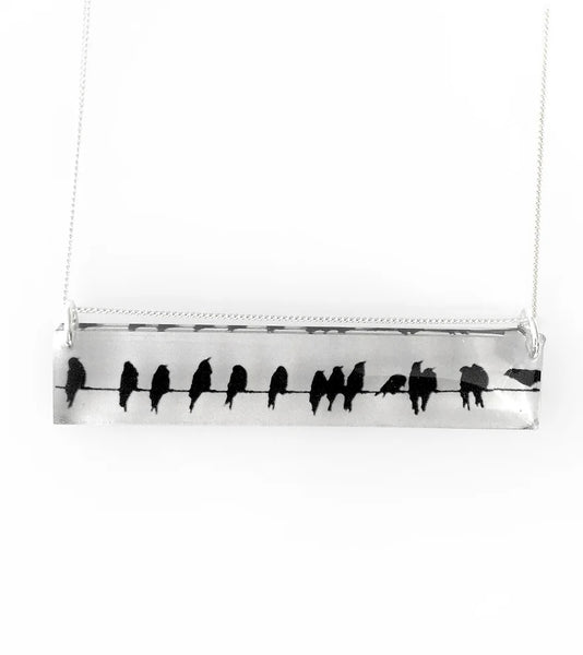 Landscape Crows Necklace
