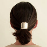 Metal Hair Ponytail Cuff Stick - Silver