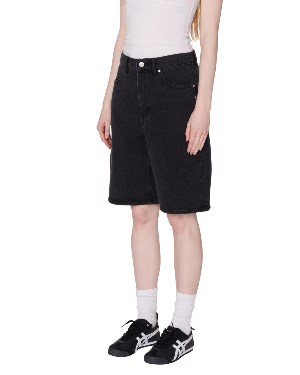 Pike Denim Shorts - Faded Black